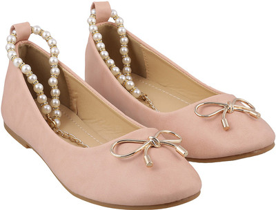 

Mochi Girls Slip on Ballerinas(Pink, 24;pink