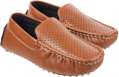 

Mochi Boys Slip on Moccasins(Brown, 23;tan