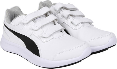 

Puma Boys & Girls Velcro Sneakers(White, White- black
