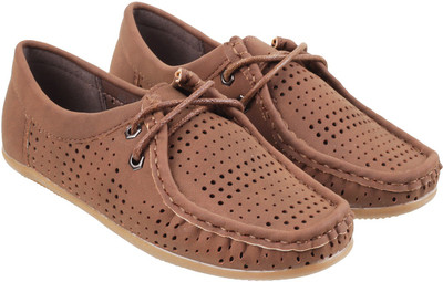 

Mochi Boys Lace Moccasins(Brown, 12;brown