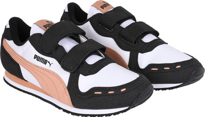 

Puma Boys & Girls Velcro Sneakers(White, White- black-dusty coral-dusty coral