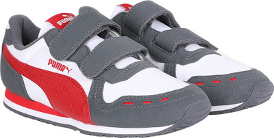 

Puma Boys & Girls Velcro Sneakers(White, White-iron gate-ribbon red