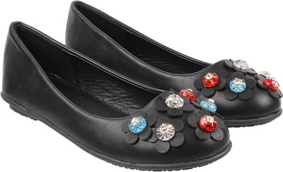 

Metro Girls Slip on Ballerinas(Black, 11;black
