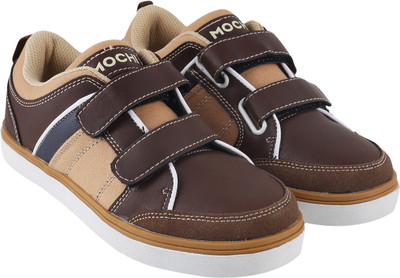 

Mochi Boys Velcro Sneakers(Brown, 12;brown