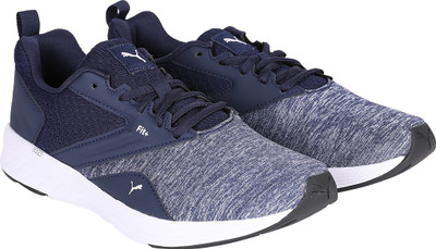 Puma Boys & Girls Lace Sneakers(Blue, Peacoat- white
