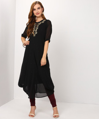 biba-women-embroidered-high-low-kurtablack