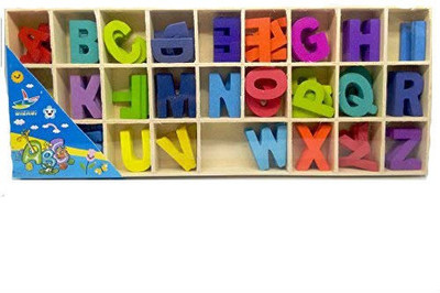 

Zahuu Colourful Wooden Pieces of English Alphabet Letters(Multicolor)