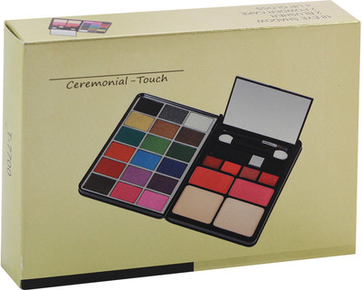 

Ear Lobe & Accessories Makeup Kit (18 Eyseshadow, 2 Blusher, 4 Lip Gloss, 2 Powder Cake, 1 Mirror, All Brushes) T-7700
