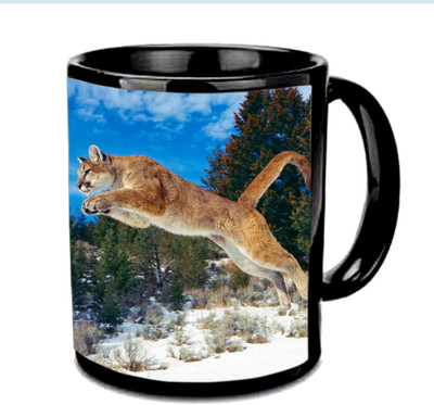 

Raj Laxmi Couching tiger black Ceramic Mug(350 ml)