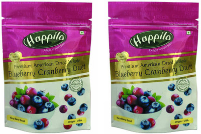 

Happilo Premium American Dried Whole Blueberry, Cranberries(400 g, Pouch)