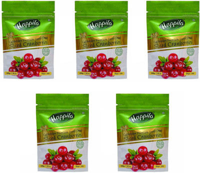 Happilo Californian Premium Sweet Dried Sliced Cranberries(1 kg, Pouch)