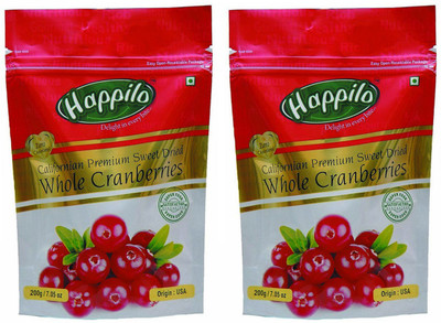 

Happilo Californian Premium Sweet Dried Whole Cranberries(400 g, Pouch)