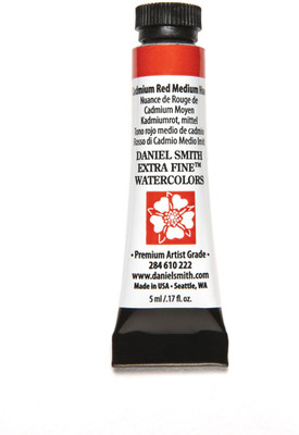 

DANIEL SMITH Extra Fine Watercolors Tube, 5ml, Cadmium Red Medium Hue(Set of 1, Black)