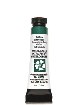 

DANIEL SMITH Extra Fine Watercolors Tube, 5ml, Viridian(Set of 1, Black)