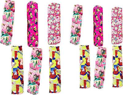 

Shopkooky Mix cartoon print pencil pouch for boys and girls Mix cartoon print Art Polyester Pencil Boxes(Set of 12, Multicolor)