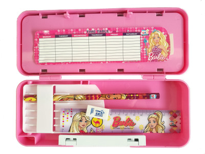 

SKi 06 Disney Princess pencil box Art Plastic Pencil Box(Set of 4, Pink)