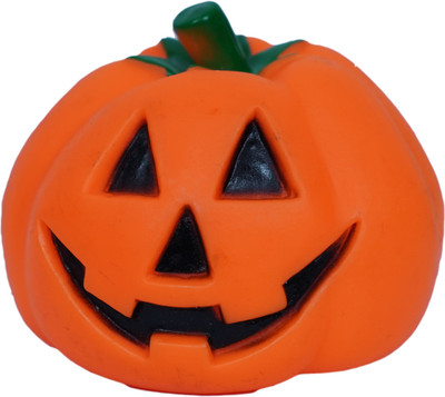 

GINIPET PUMPKIN Rubber Chew Toy, Fetch Toy, Squeaky Toy, Tug Toy, Training Aid, Rubber Toy, Tough Toy For Dog & Cat