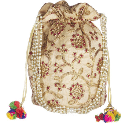 

GiftingTree Rjasthani Fancy Handmade Potli Bag K4 Potli(Beige)