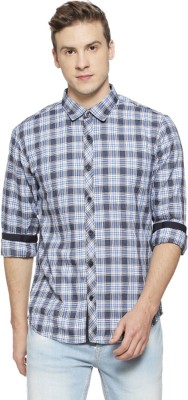 CAMPUS SUTRA Men Checkered Casual Blue Shirt