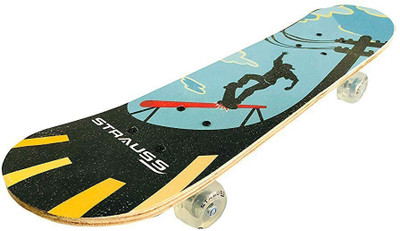 

Strauss Bronx KD Skateboard for Kids 15 inch x 8 inch Skateboard(Blue, Pack of 1)