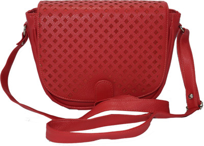 

Rahman bags Girls Evening/Party, Casual Red Leatherette Sling Bag
