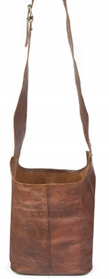 

Pranjals House Women Casual Brown Genuine Leather Sling Bag