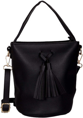 

MultiZone Women Casual Black PU Sling Bag