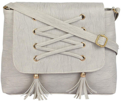 

Al Amazing Women Casual Grey PU Sling Bag