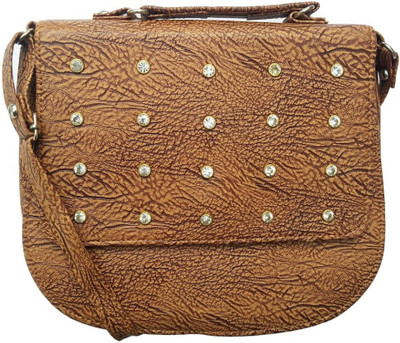 

AVS Women Evening/Party, Casual Brown PU Sling Bag