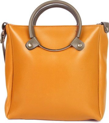Yours Luggage Women Evening/Party, Casual, Formal, Sports Yellow Cotton, PU Sling Bag