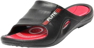 FLITE Men Slides(Black, Red , 9)