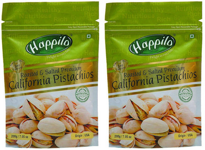 

Happilo Roasted and Salted Premium Californian Pistachios(400 g, Pack of 2)