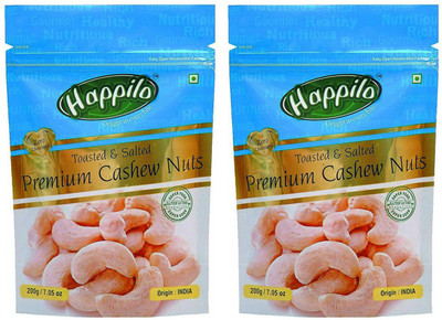 

Happilo Toasted and Salted Premium Cashew Nuts(400 g, Pack of 2)