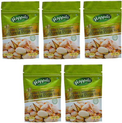 

Happilo Roasted and Salted Premium Californian Pistachios(1 kg, Pack of 5)