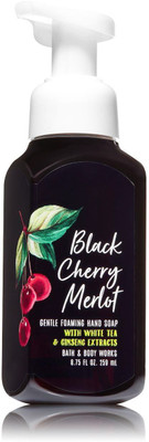 

Bath & Body Works Gentle Foaming Hand Soap, Black Cherry Merlot with White Tea & Ginseng - 259ml (8.75oz)(259 ml, Bottle)