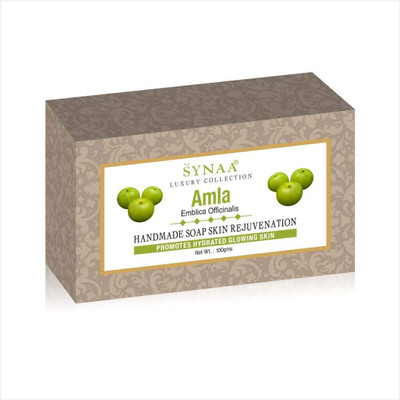 

Synaa Amla Handmade Soap for Hydrated Glowing Skin, Enriched with Amla Extract Pack of 4(400 g, Pack of 4)