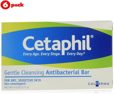 

Cetaphil Gentle Cleansing Antibacterial Bar (Pack of 6)(762 g, Pack of 6)