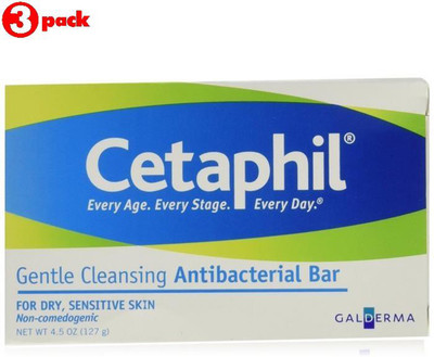 

Cetaphil Gentle Cleansing Antibacterial Bar (Pack of 3)(381 g, Pack of 3)