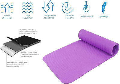 

Strauss Lightweight Eco Friendly Purple 6 mm Yoga Mat