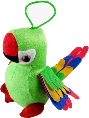 

JYEONS Musical Parrot Stuffed Soft Plush Toy Green - 13 inch(Green)