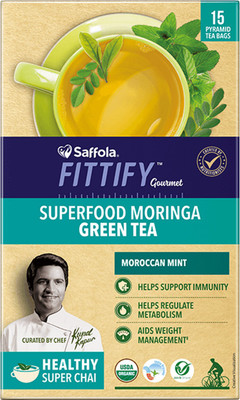 

Saffola Fittify Gourmet Superfood Moringa Moroccan Mint Green Tea(37.5 g, Box)