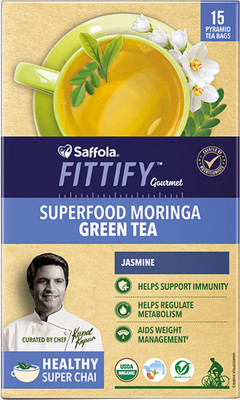 

Saffola Fittify Gourmet Superfood Moringa Jasmine Green Tea(37.5 g, Box)
