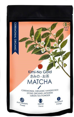 

KimiNo 100% Pure and Organic Japanese Ceremonial Grade Hand Grounded Matcha Green Tea Powder Unflavoured Matcha Tea(50, Pouch)