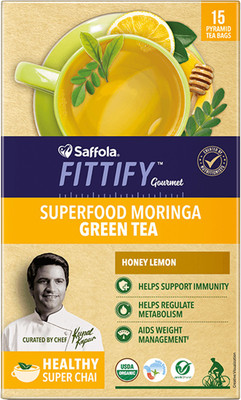 

Saffola Fittify Gourmet Superfood Moringa Honey Lemon Green Tea(37.5 g, Box)