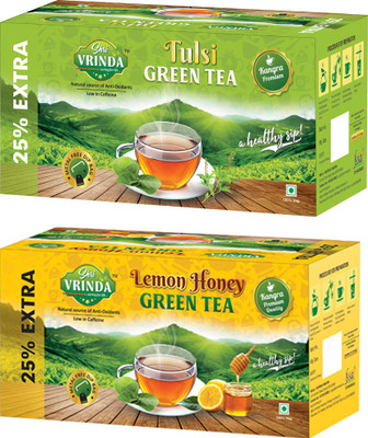 

Shri Vrinda Caring for Life Pack of 2 Lemon Honey And Tulsi Green Tea Bags(25 Bags, Box)
