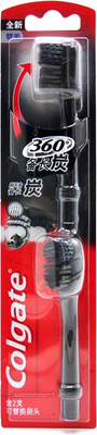 

Colgate 360 Charcoal Replacement Brush Heads Soft Toothbrush(Pack of 2)