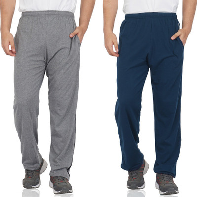 Fflirtygo Solid Men Blue, Grey Track Pants