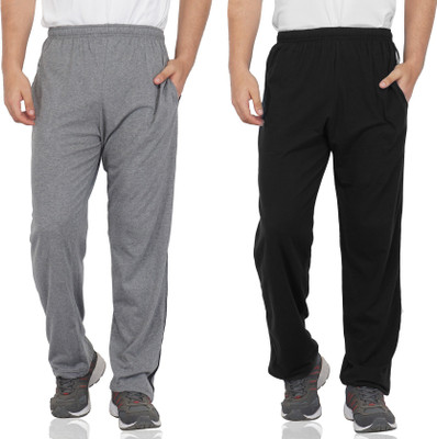 Fflirtygo Solid Men Black, Grey Track Pants