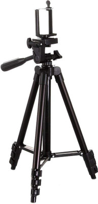 

Cellphonez Portable Camera Tripod with Three-Dimensional Head Tripod(Black, Supports Up to 2000 g)