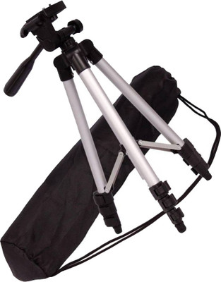 

BIRATTY Tripod with 3D Head & Quick Release Plate Fully Flexible Mobile Clip Tripod(Silver, Supports Up to 1500 g)